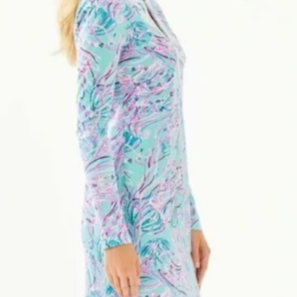 Lilly Pulitzer Harper Shift Dress Bayside Blue Under The Moon Small - Picture 2 of 15